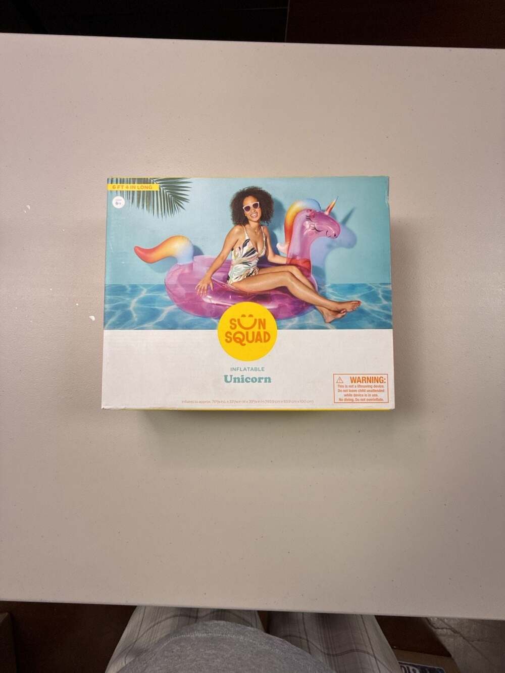 Sun Squad Inflatable Unicorn Pool Float 6 Ft 4 In Long